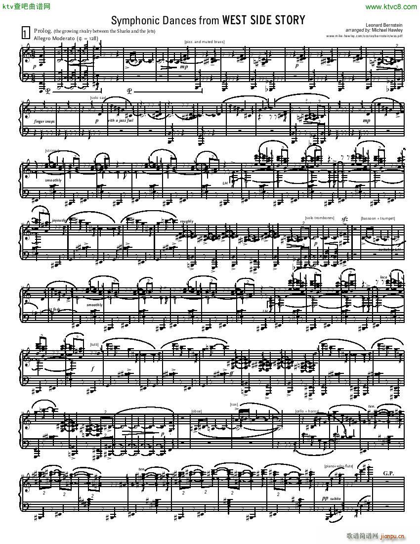 Bernstein Hawley Symphonic Dances from WSS(钢琴谱)3