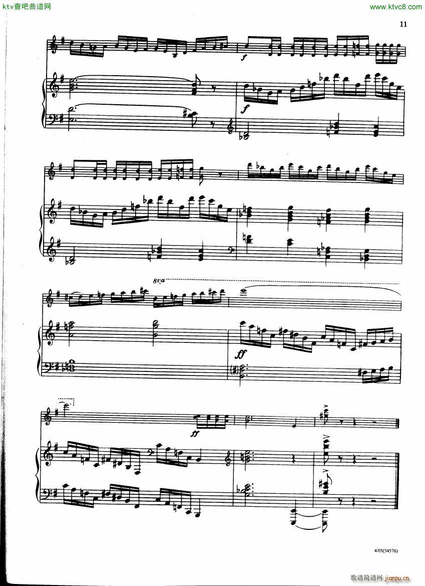 Berkeley Elegy and Toccata Violin and Piano(钢琴谱)11