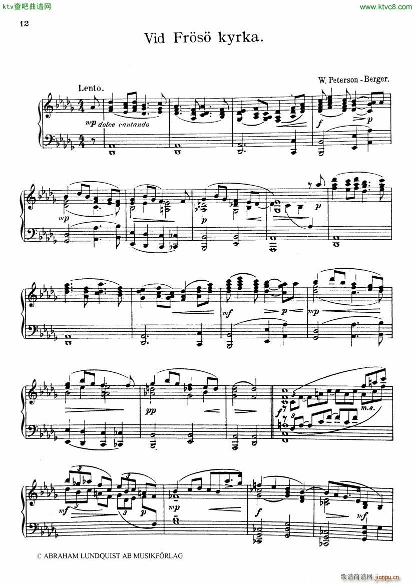 Berger Fr s blomster(钢琴谱)3