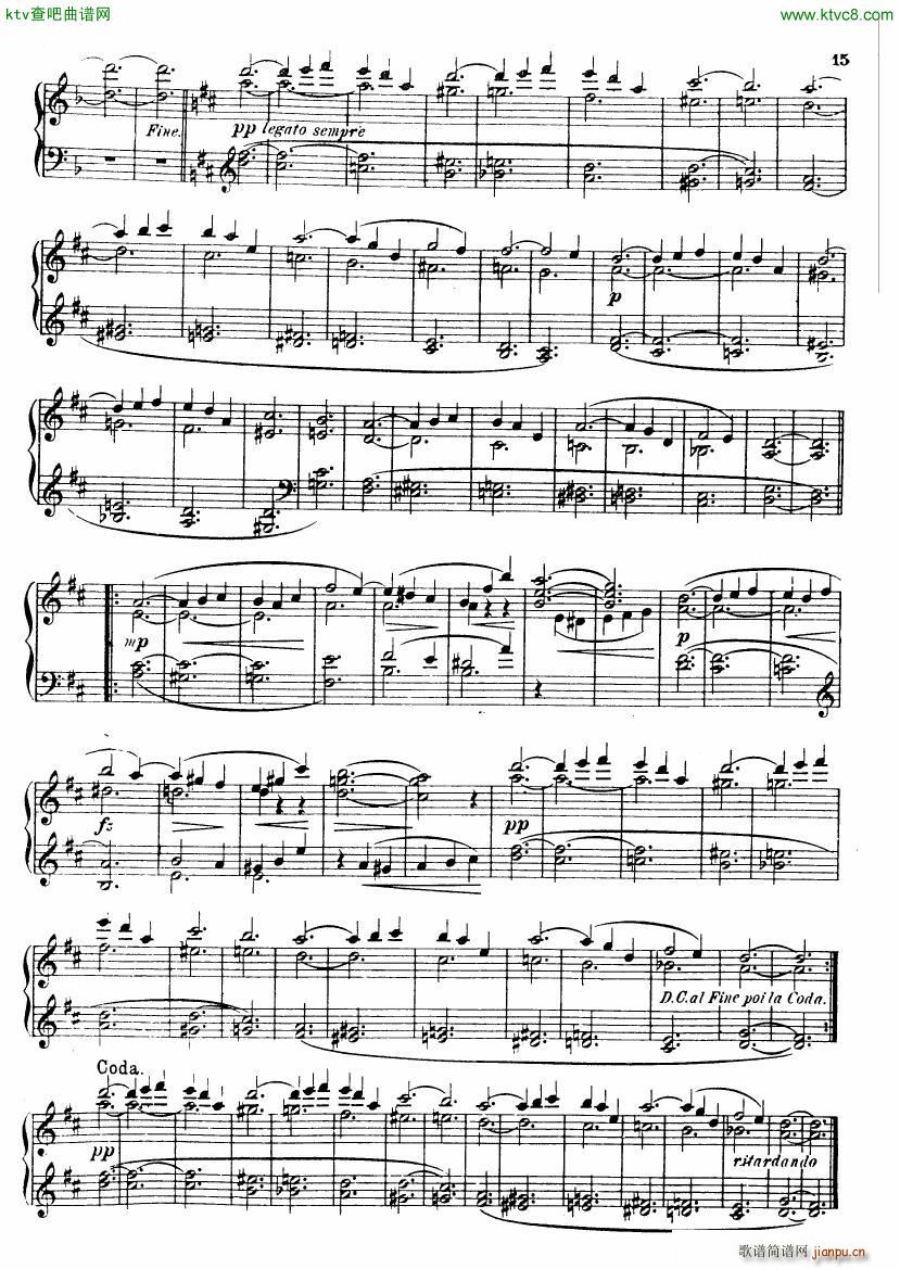 Berger Fr s blomster(钢琴谱)15