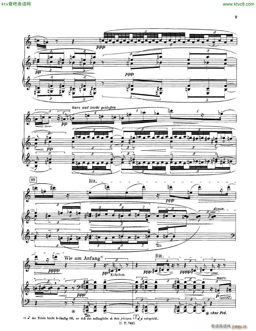 Berg op5 Vier Stücke für kl klavier(钢琴谱)10