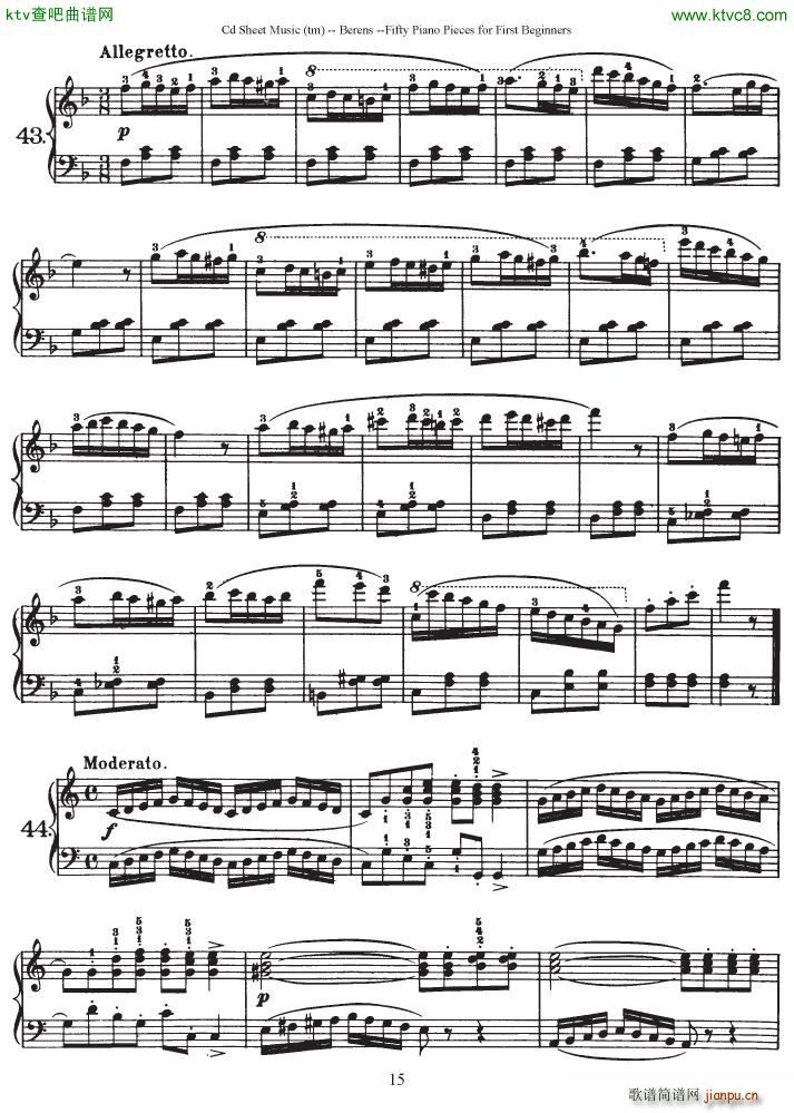Berens op 70 50 Piano Pieces for Beginners(钢琴谱)15