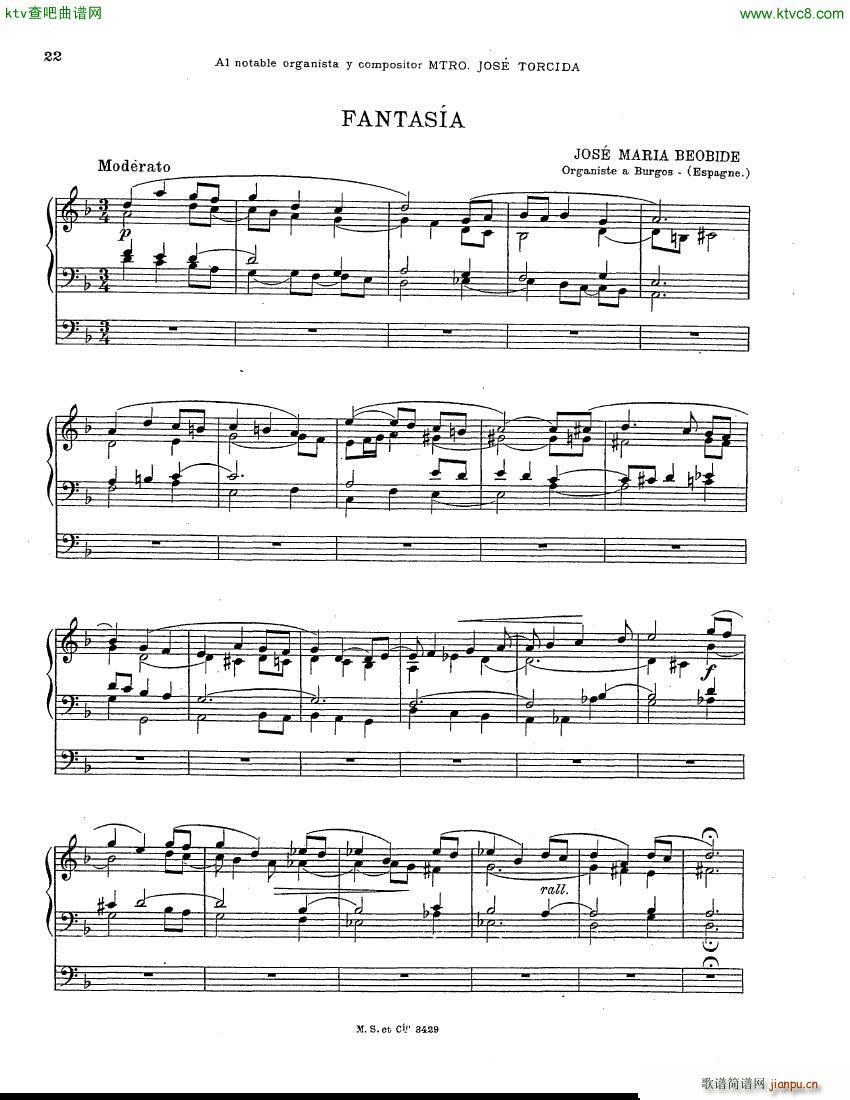 Beobide Fantasia Offertorio organ(钢琴谱)1