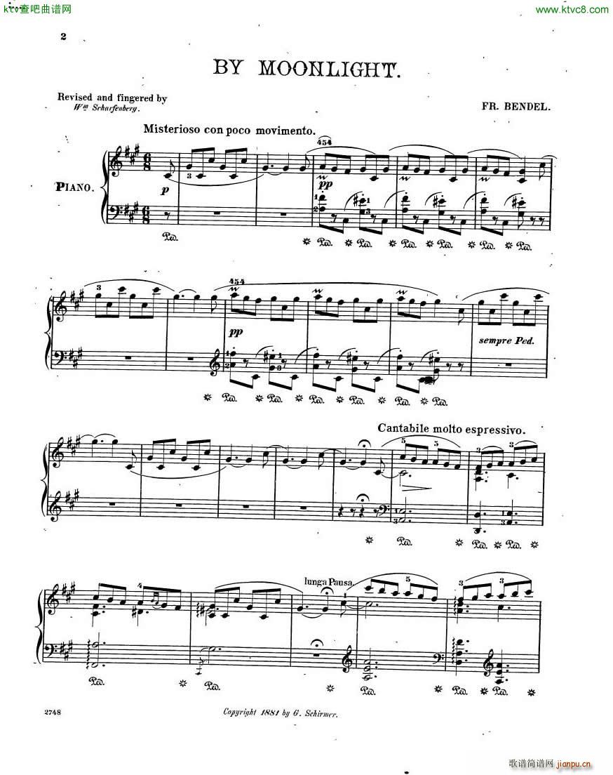 Bendel By Moonlight(钢琴谱)1