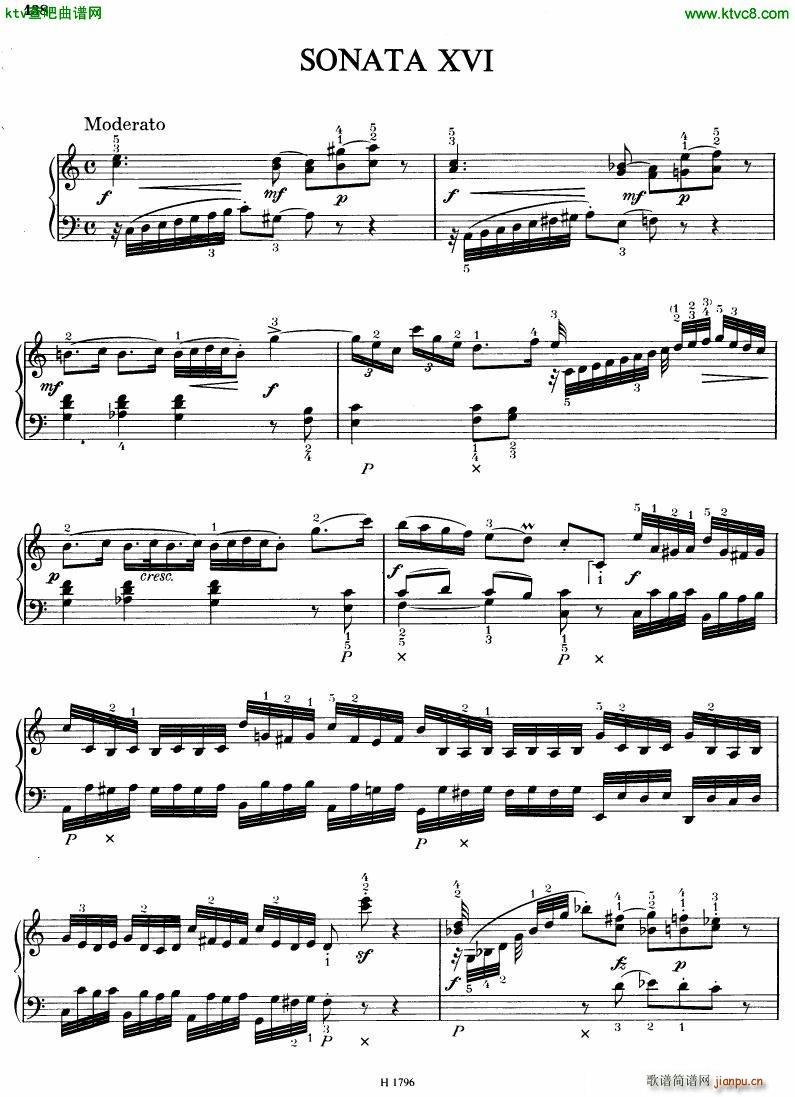 Benda 16 Sonatas 四(钢琴谱)9