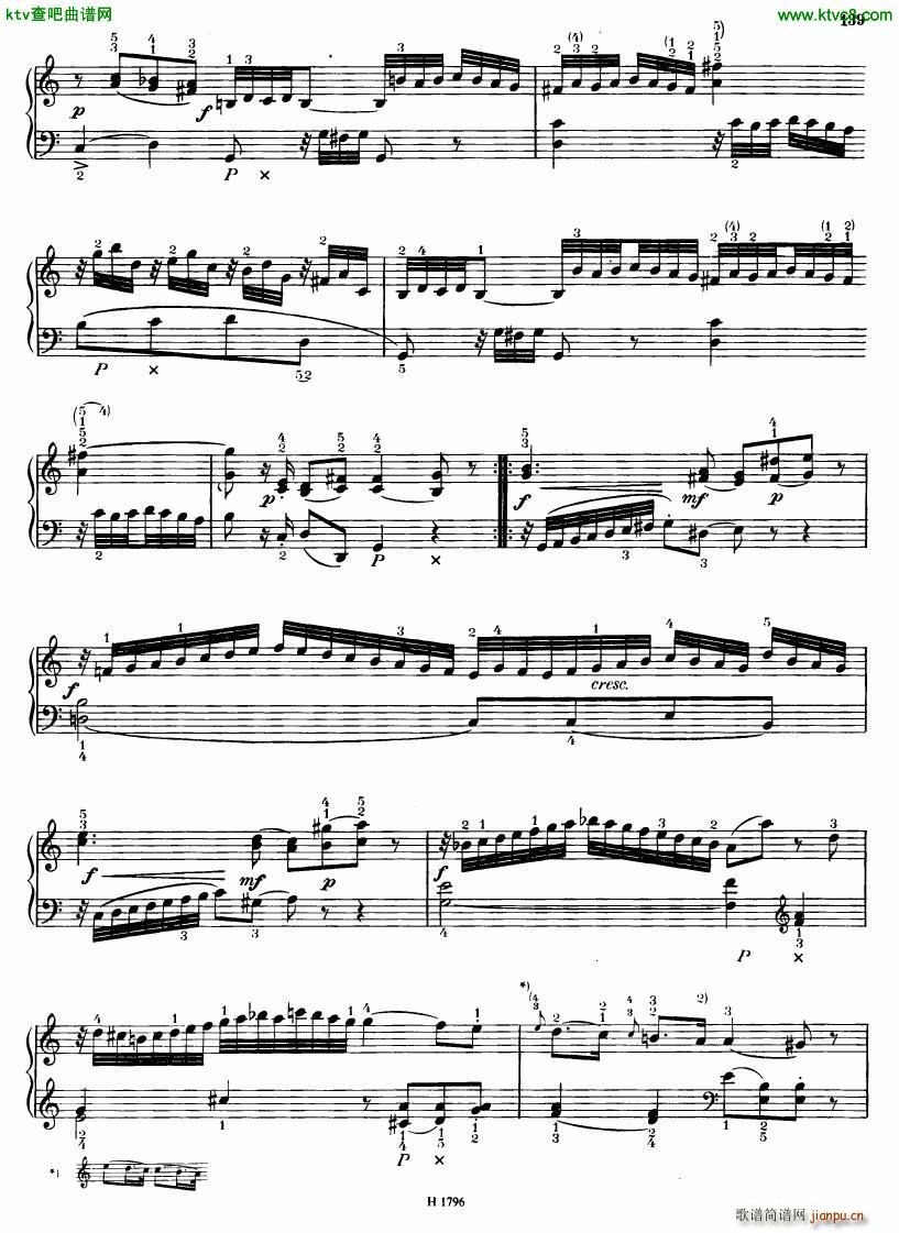 Benda 16 Sonatas 四(钢琴谱)10