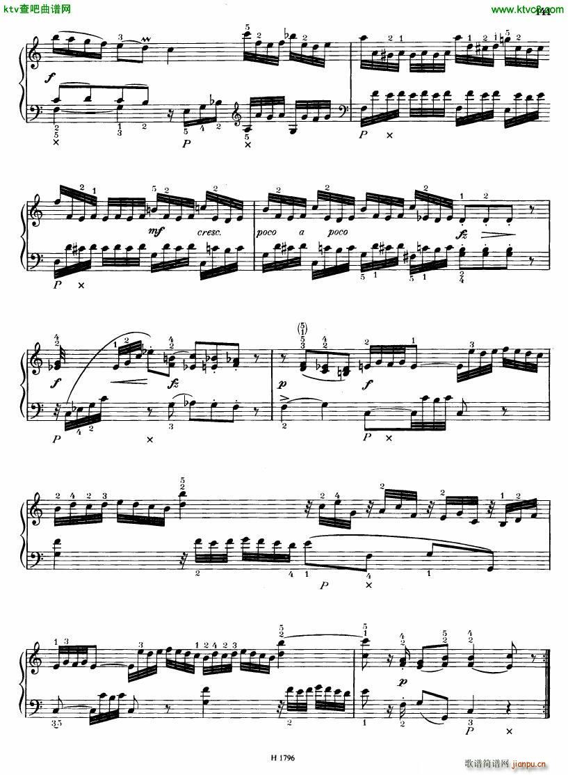 Benda 16 Sonatas 四(钢琴谱)12