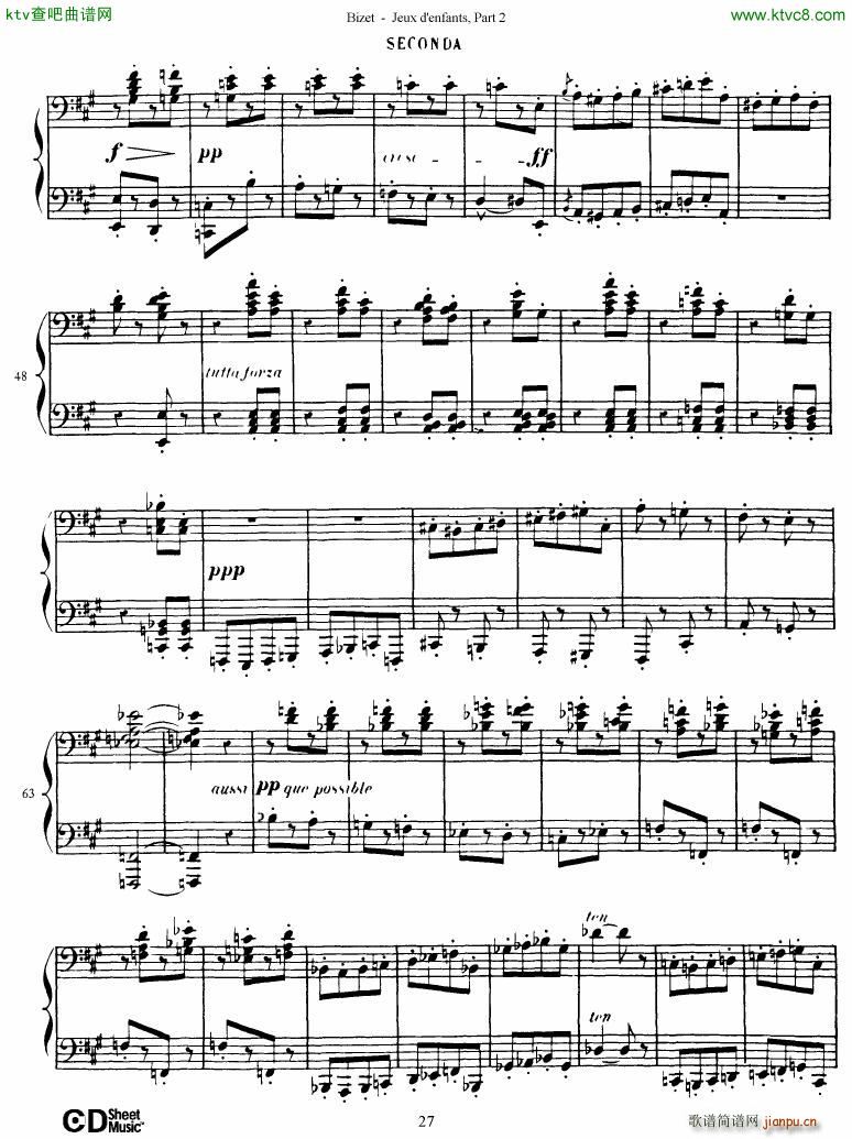 Bizet Jeaux d Enfants Part II(钢琴谱)28