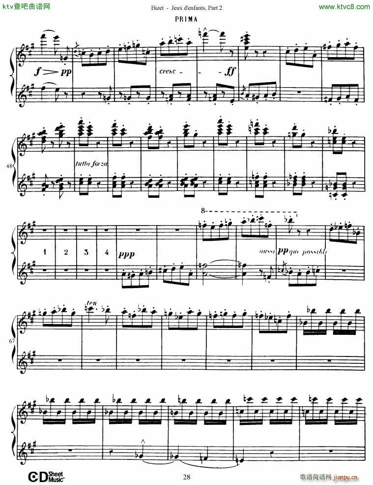 Bizet Jeaux d Enfants Part II(钢琴谱)29