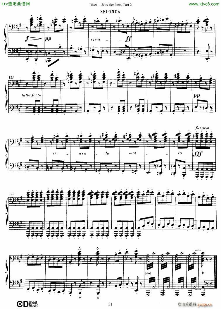 Bizet Jeaux d Enfants Part II(钢琴谱)32