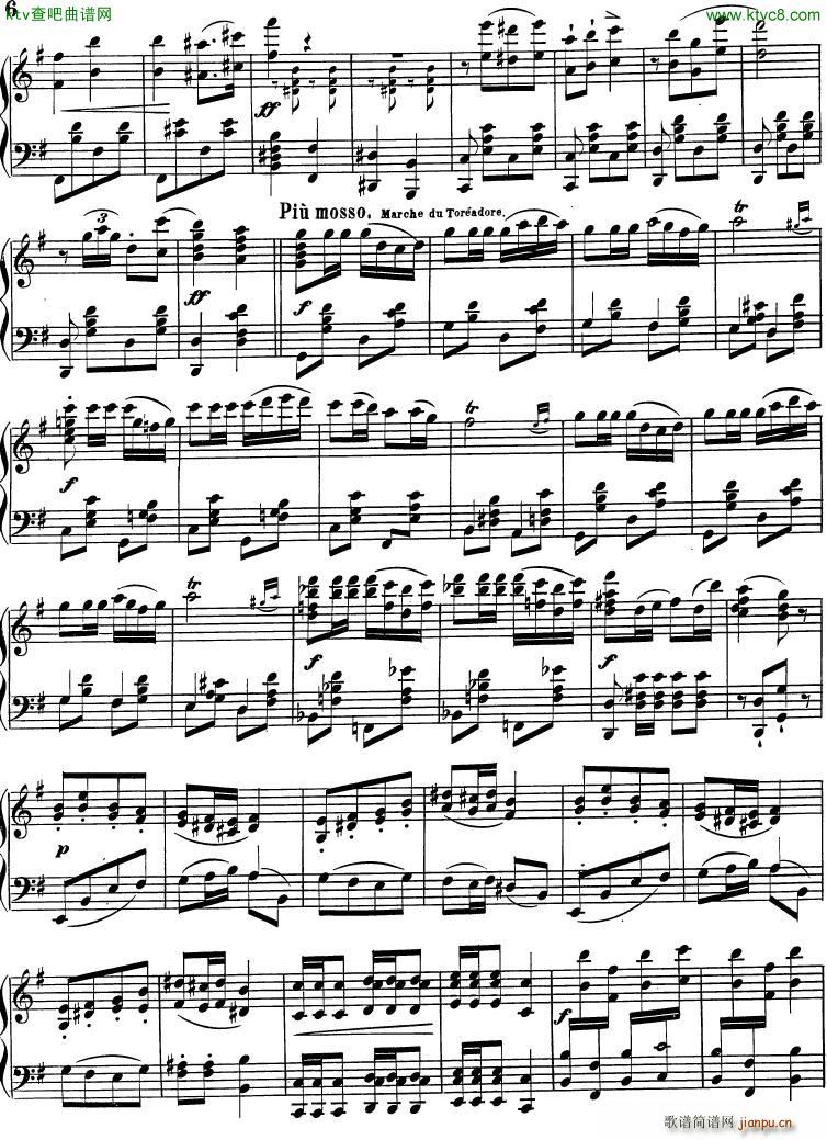 Bizet Carmen Toreador Grand March arr Maylath(钢琴谱)5