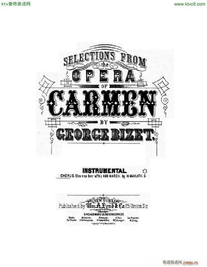 Bizet Carmen Chorus and March arr Maylath(钢琴谱)1