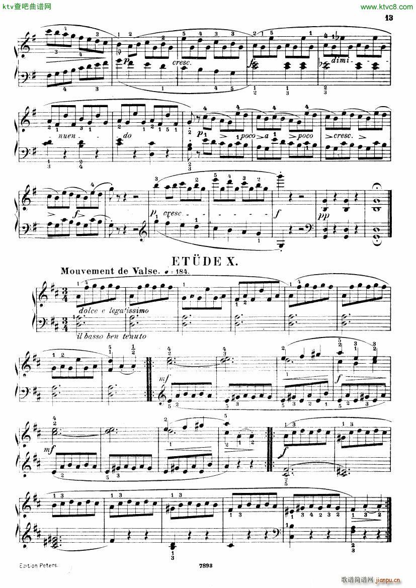 Henri Bertini 1798 1876 25 Easy Etudes Op 100(钢琴谱)14
