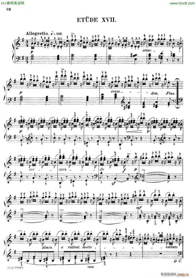 Henri Bertini 1798 1876 25 Easy Etudes Op 100(钢琴谱)23