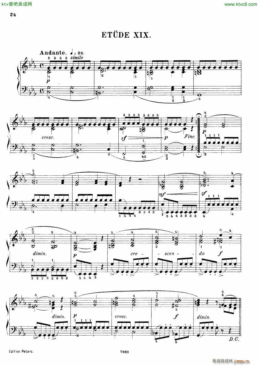Henri Bertini 1798 1876 25 Easy Etudes Op 100(钢琴谱)25