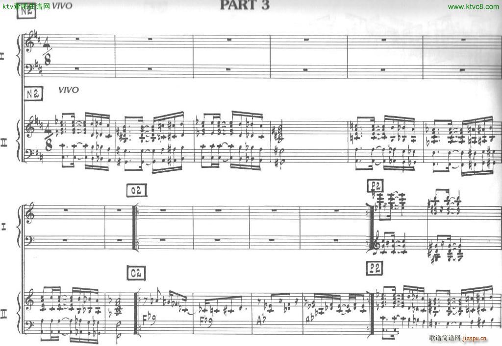 Bolling Sonata for Two Pianist no 2 Part3(钢琴谱)1