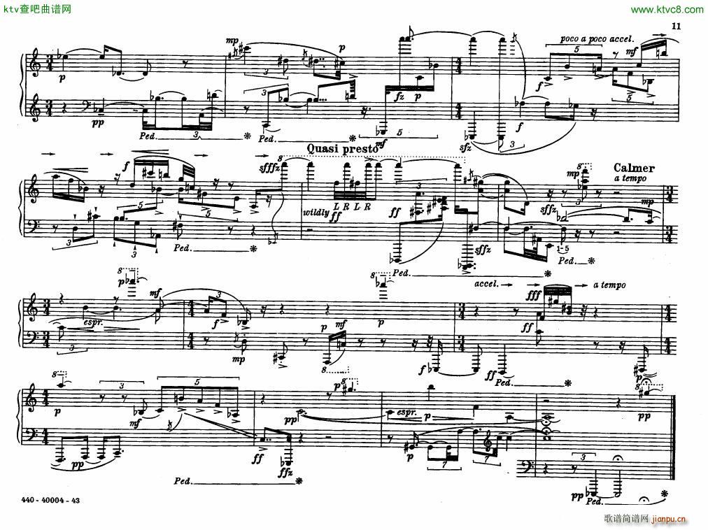 Bolcom 12 etudes for piano(钢琴谱)11