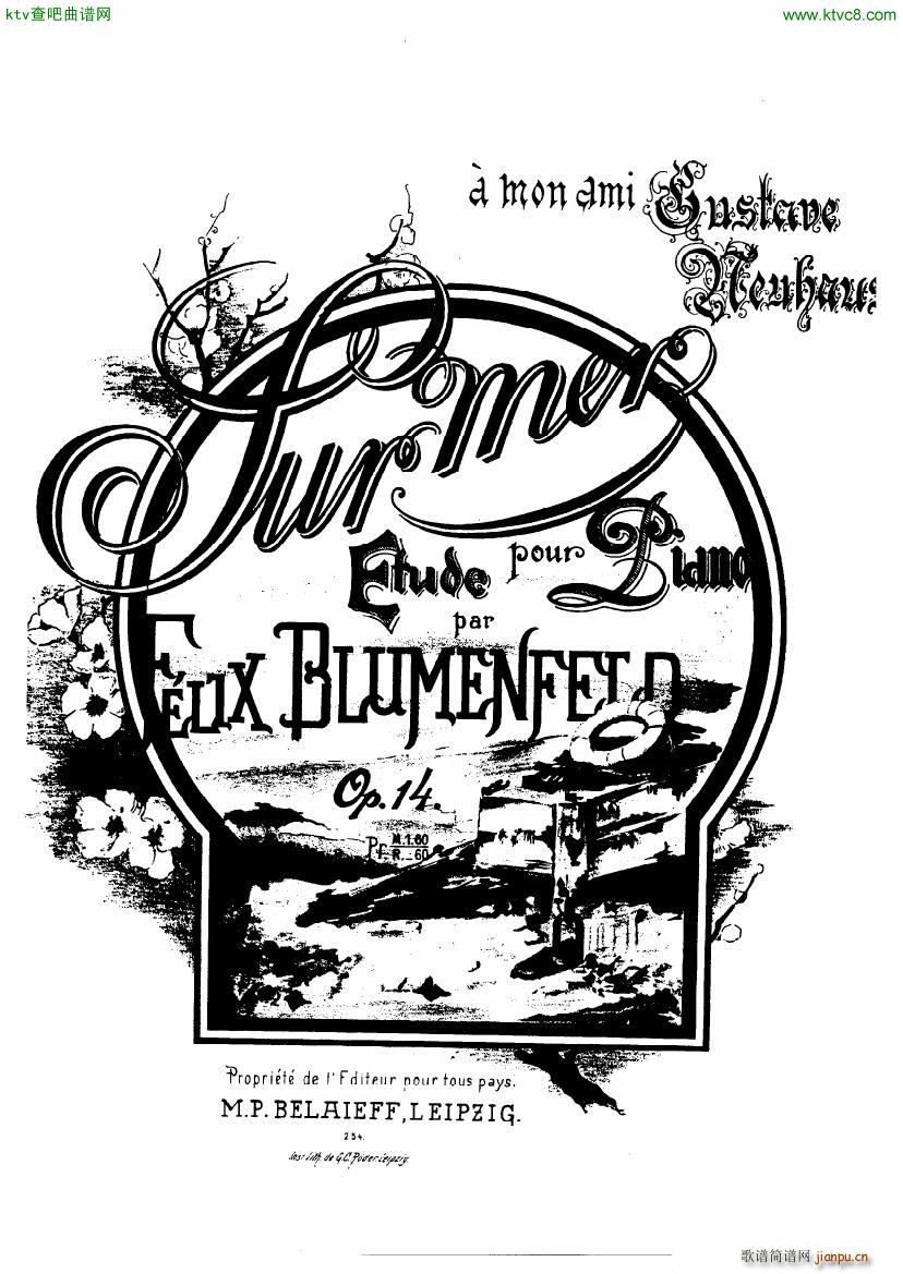 BLUMENFELD Sur mer op14(钢琴谱)1