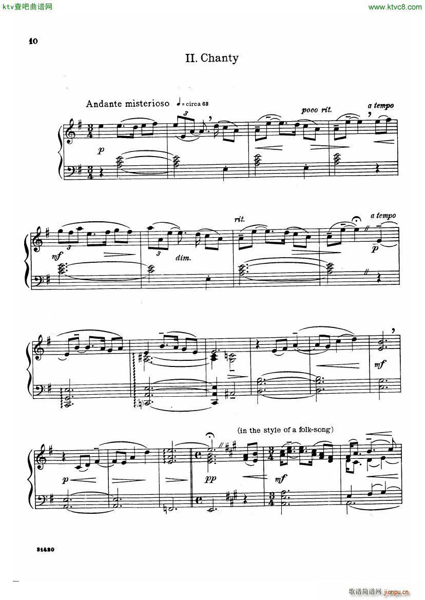 bloch poems sea(钢琴谱)8