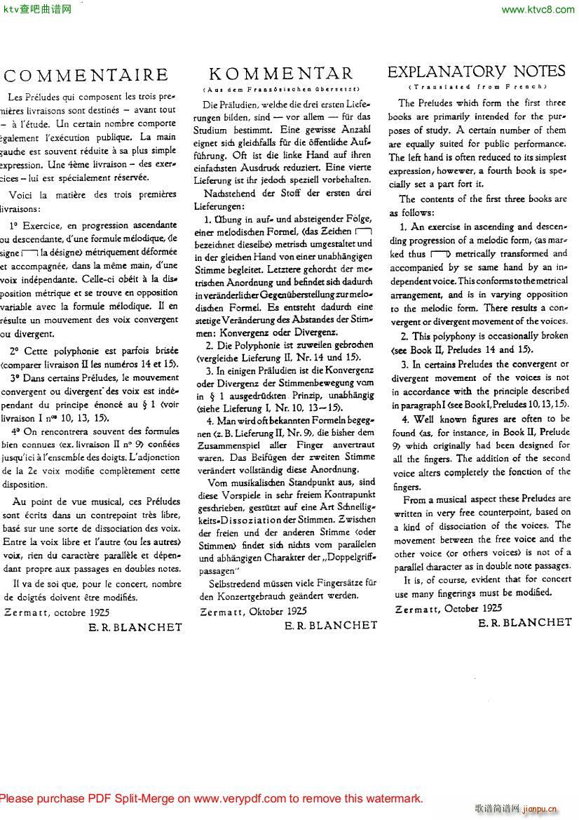 Blanchet Op 41 64 Preludes 四(钢琴谱)9