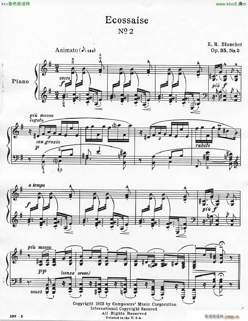 Blanchet Op 35 Trois Ecossaises(钢琴谱)7