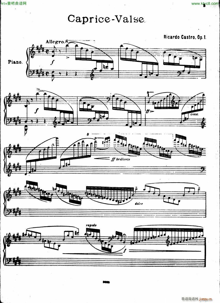 Castro Caprice Valse Op1(钢琴谱)3
