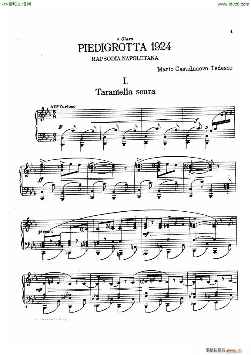 Casteln Ted Piedigrotta1924(钢琴谱)1