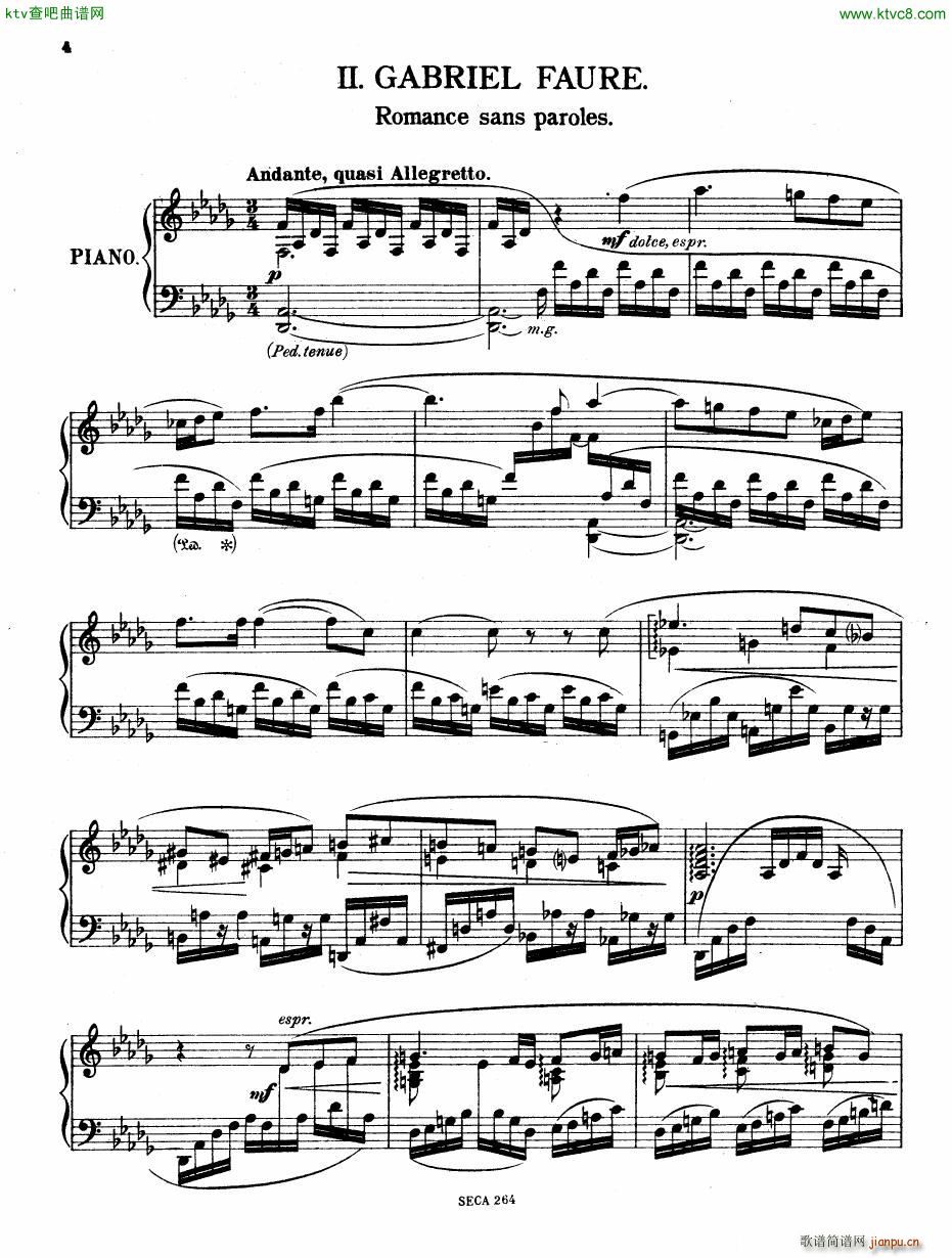 Casella à La Manière de Gabriel Faure piano(钢琴谱)1