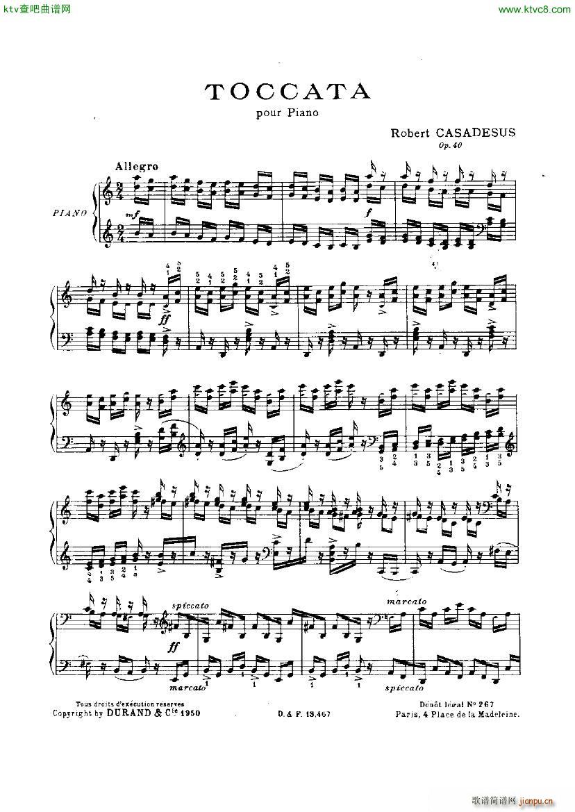 Casadesus Toccata(钢琴谱)1