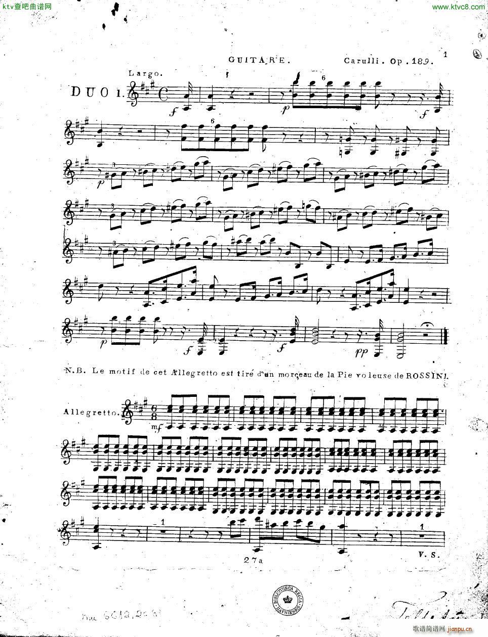 Carulli op 189 3 Duos nocturnes git pno(钢琴谱)8