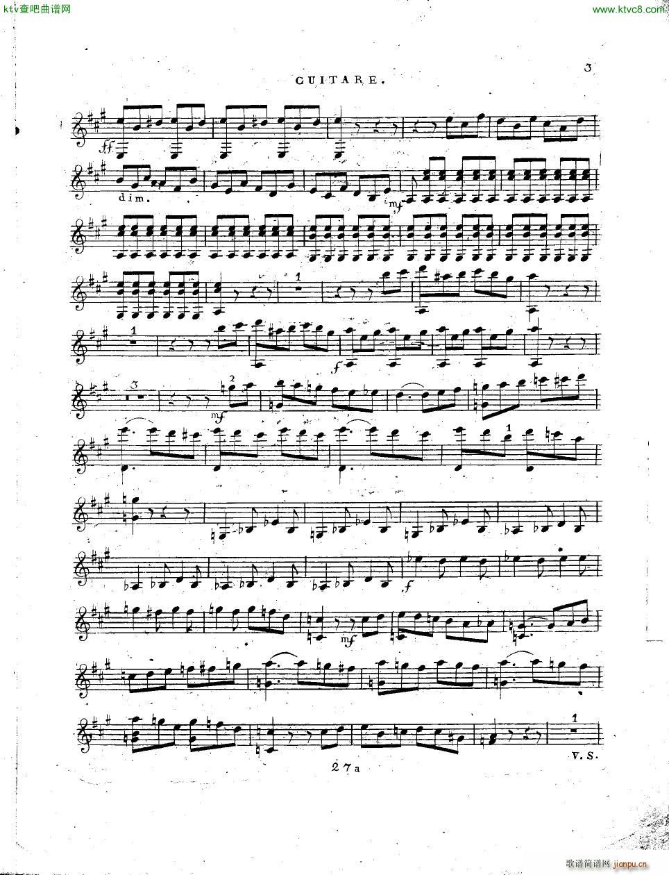 Carulli op 189 3 Duos nocturnes git pno(钢琴谱)10