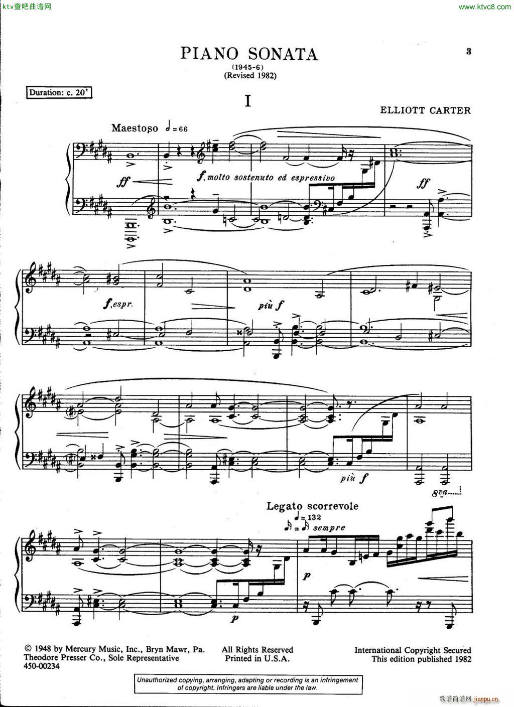 Carter Piano Sonata(钢琴谱)3