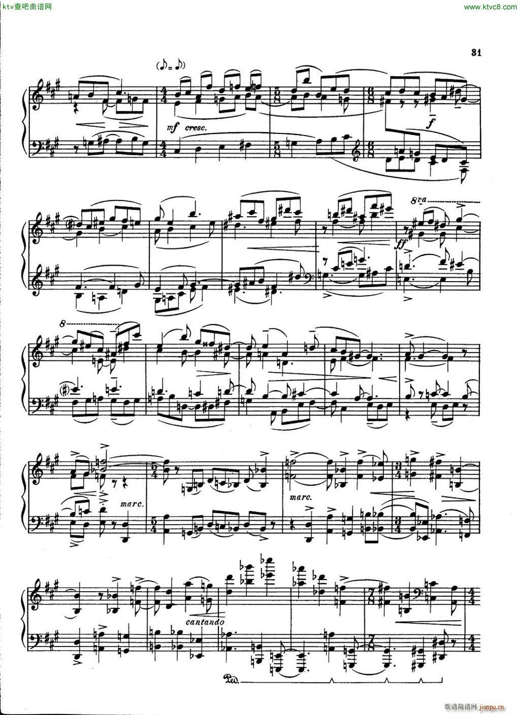 Carter Piano Sonata(钢琴谱)31