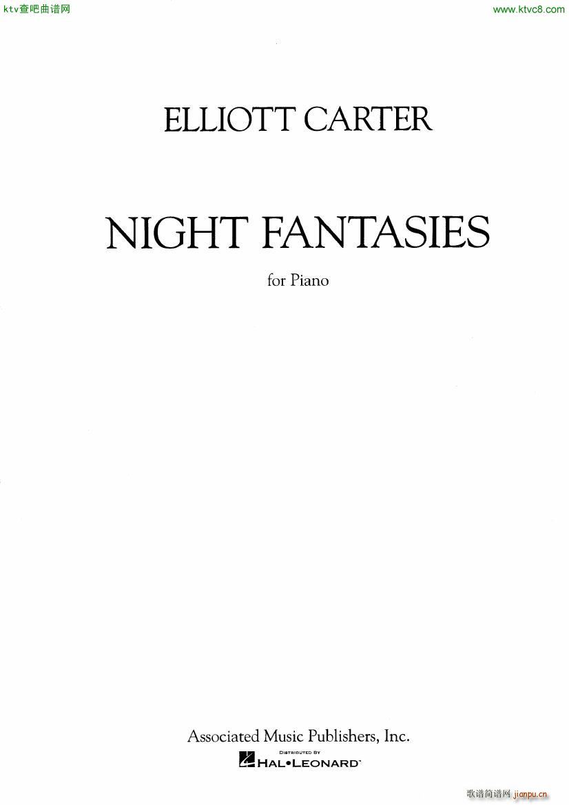 Carter Night Fantasies(钢琴谱)1