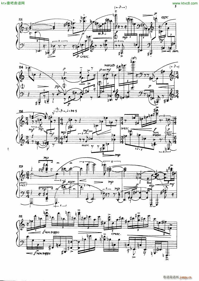 Carter Night Fantasies(钢琴谱)6