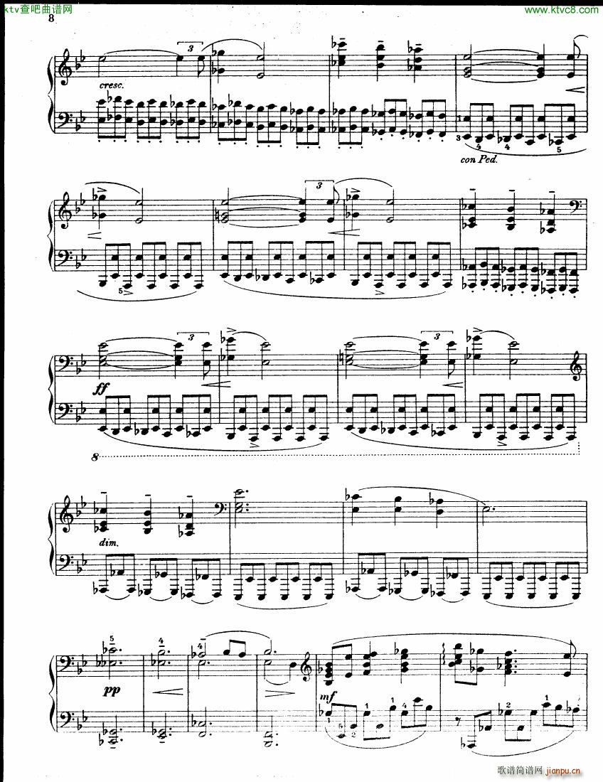 Bortkiewicz Op 42 Ballade and Op 46 Elegie(钢琴谱)8