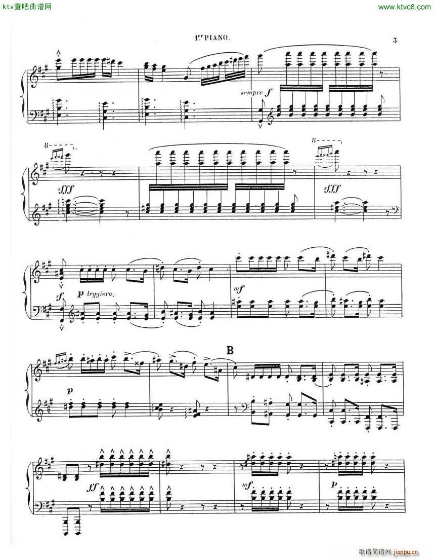 Chaminade Cecil La Sevillane for 2 pianos 4 hands(钢琴谱)3