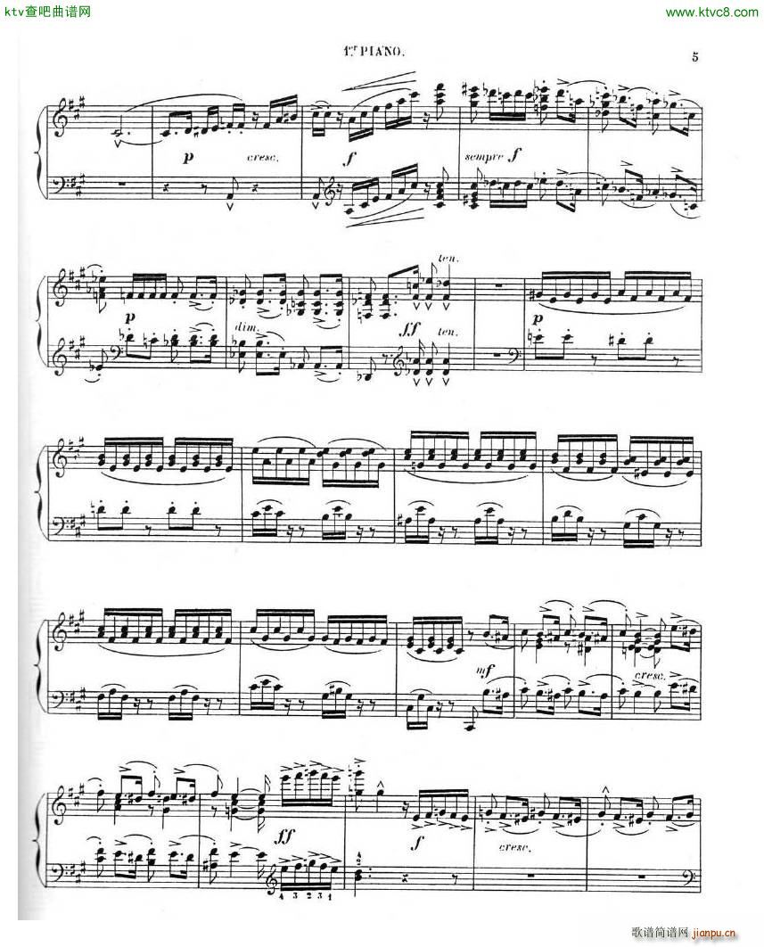 Chaminade Cecil La Sevillane for 2 pianos 4 hands(钢琴谱)5