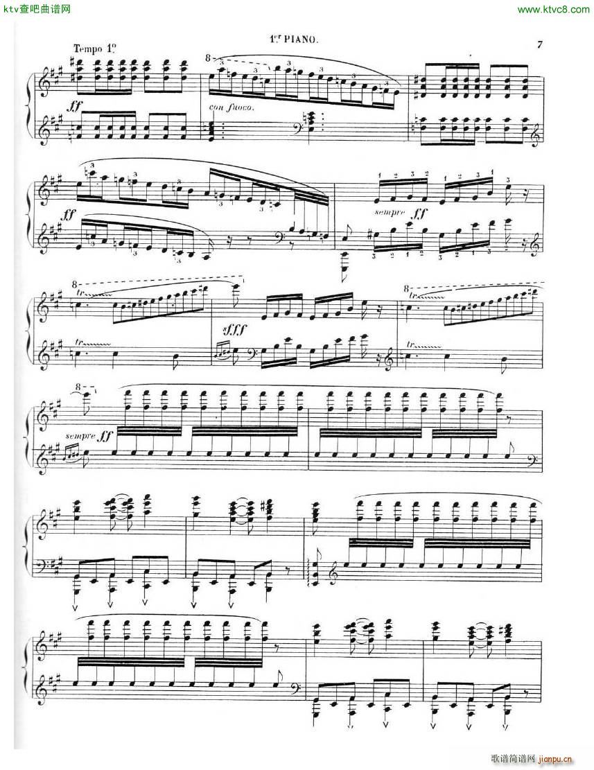 Chaminade Cecil La Sevillane for 2 pianos 4 hands(钢琴谱)7