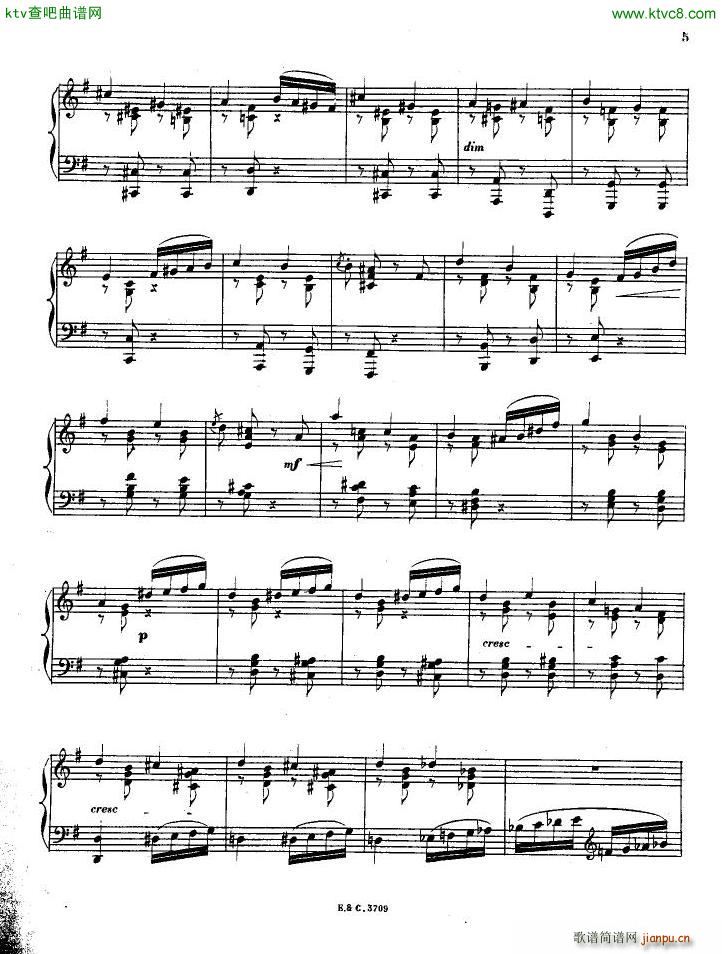 Chaminade op 92 2e arabesque(钢琴谱)5
