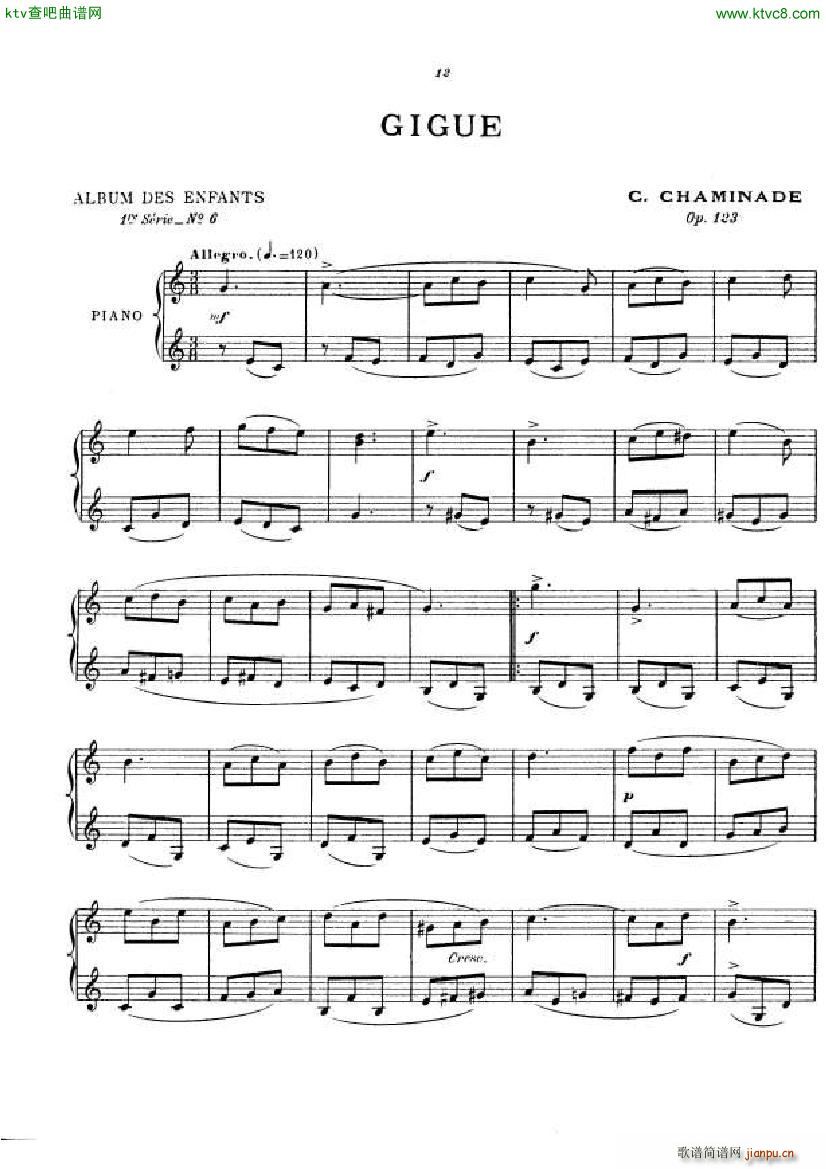 Chaminade Album des Enfants op 123(钢琴谱)11