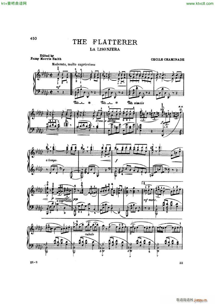 Cecile Chaminade The Flatterer(钢琴谱)3