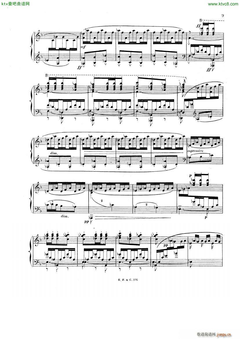 chevillard chabrier espana(钢琴谱)9