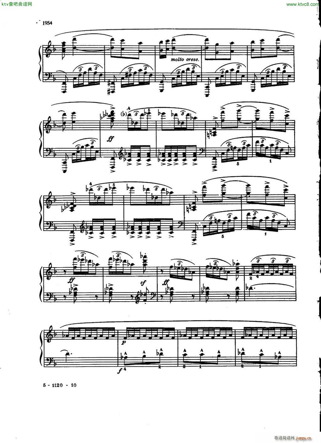 Chabrier Berge Espana(钢琴谱)5