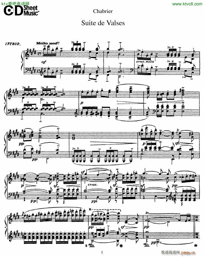 Chabrier Suite de Valses(钢琴谱)1