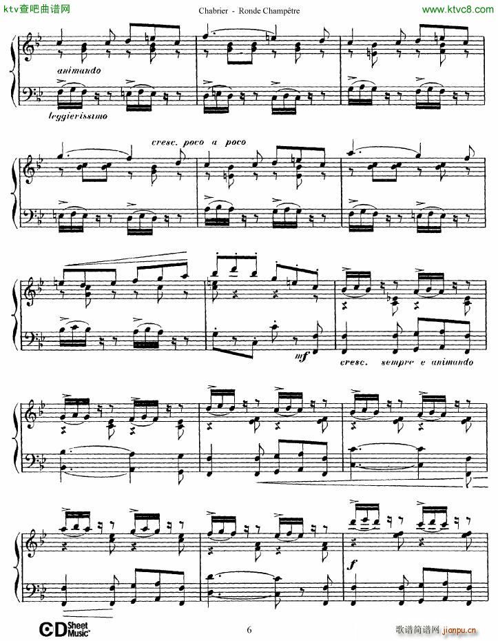 Chabrier Ronde Champêtre(钢琴谱)6