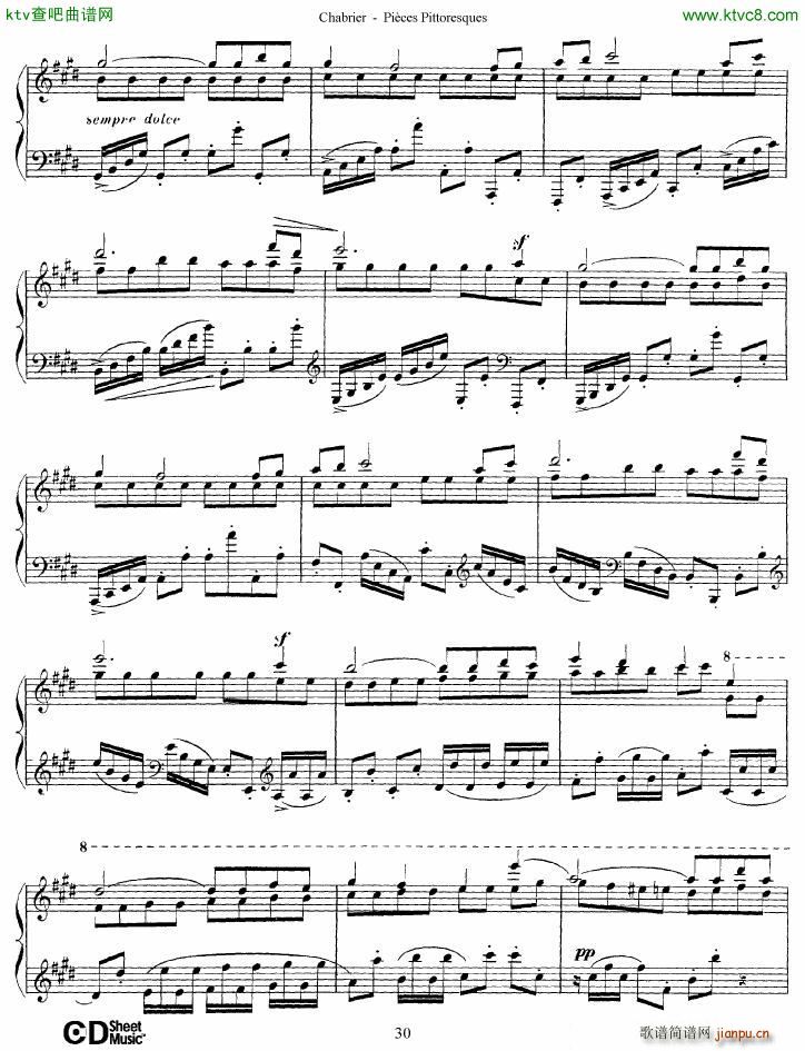 Chabrier Pièces Pittoresques 7 10(钢琴谱)1