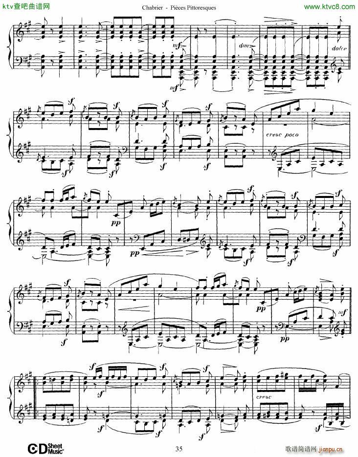 Chabrier Pièces Pittoresques 7 10(钢琴谱)6