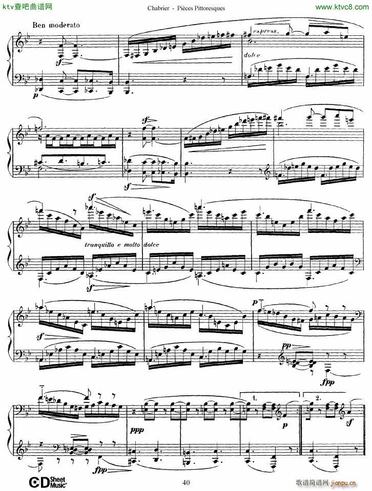 Chabrier Pièces Pittoresques 7 10(钢琴谱)11