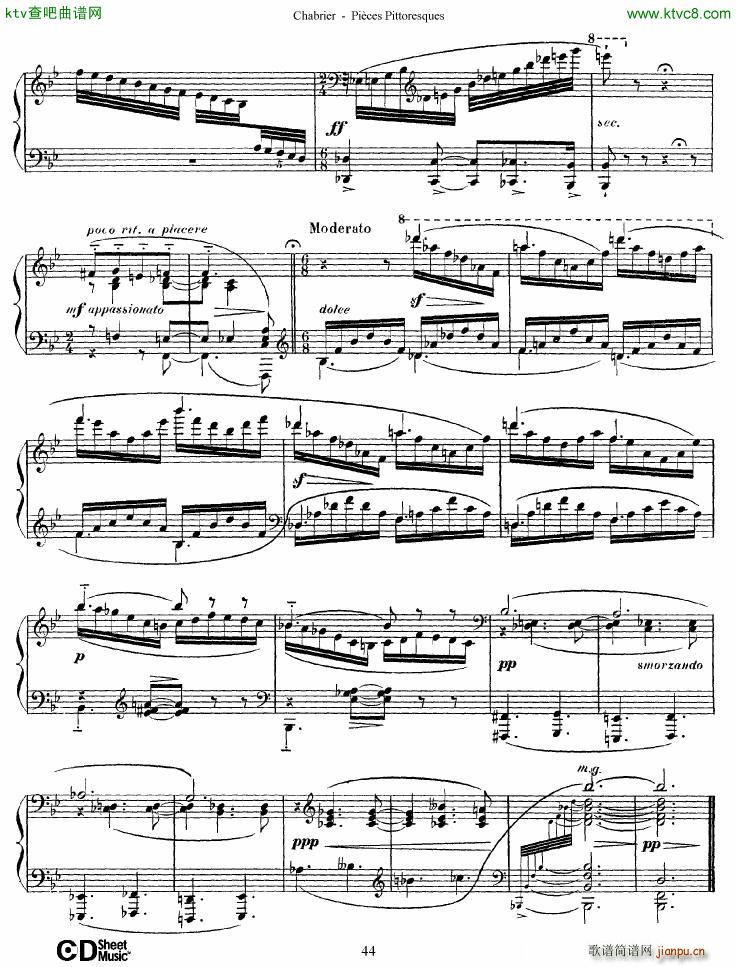 Chabrier Pièces Pittoresques 7 10(钢琴谱)15